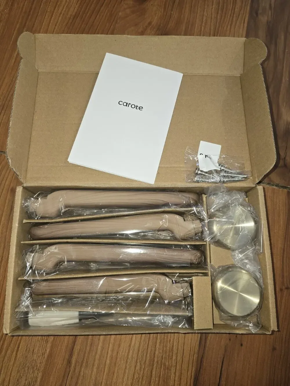 Carote Cookware Handles And Knob For Sauce Pans Set Of 4 Brown Gold